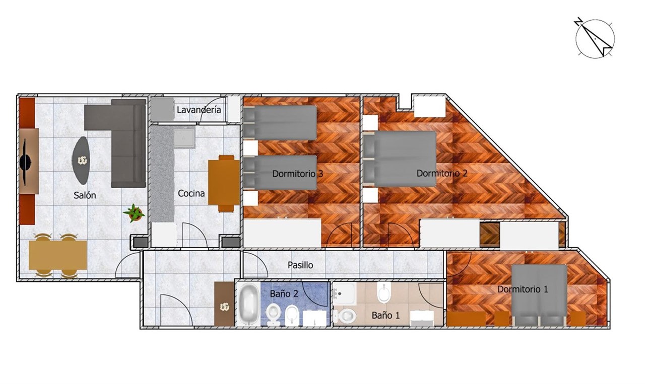 Foto 32 Piso completamente exterior y muy luminoso, zona Ventorrillo (Avenida Finieterre).- 