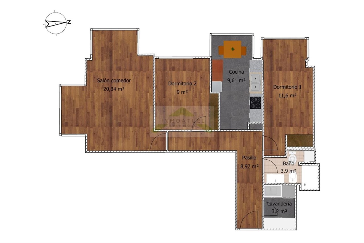 Foto 31 Piso exterior de 77m2 con vistas despejadas al Parque de Vioño.-